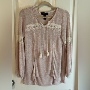 Style&Co - Pink and White Long sleeve Shirt